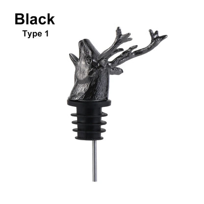 Wolf Head Wine Pourer Stopper - Premium Wine Accessory