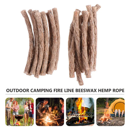 Survival Wick Hemp Fire Starters (10Pcs)