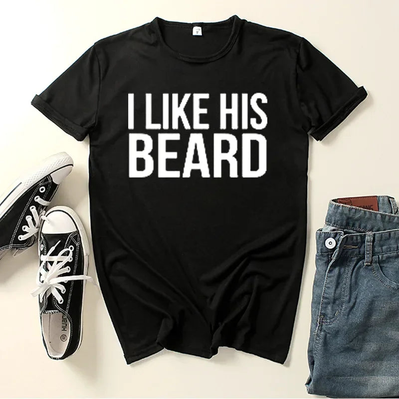 Couples T-Shirt Set: "I Like His Beard, I Like Her Butt"