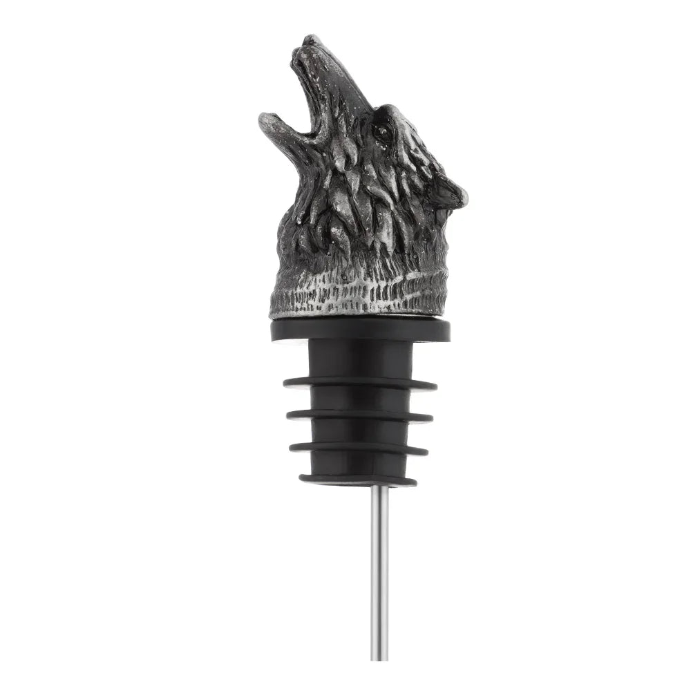 Wolf Head Wine Pourer Stopper - Premium Wine Accessory