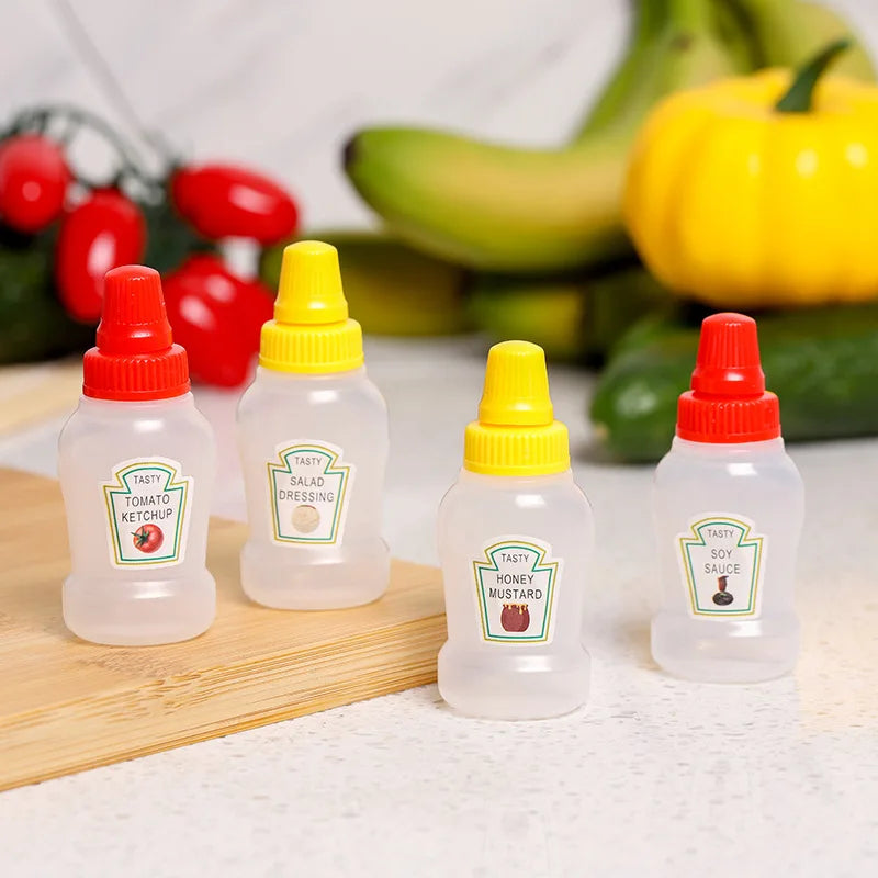 25ml Mini Condiment Squeeze Bottles - Reduce the Clutter