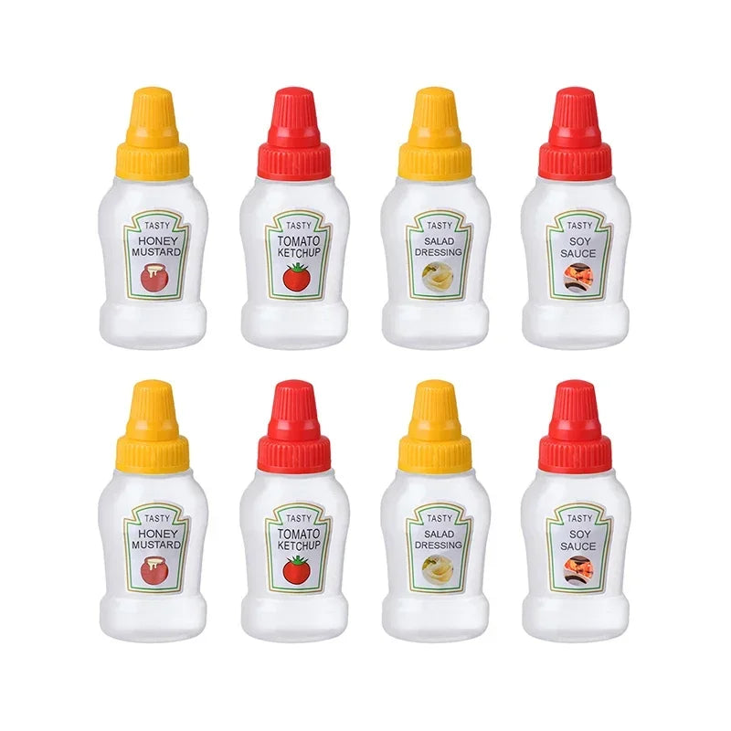 25ml Mini Condiment Squeeze Bottles - Reduce the Clutter