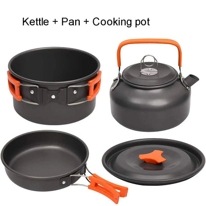 Camping Cookware & Tableware Set - Cook Anywhere, Anytime