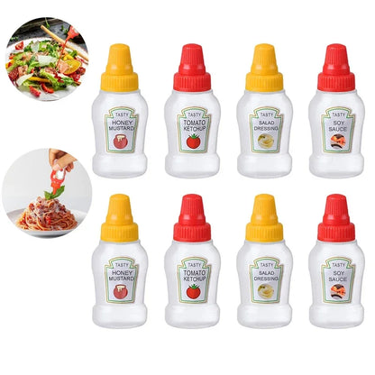 25ml Mini Condiment Squeeze Bottles - Reduce the Clutter