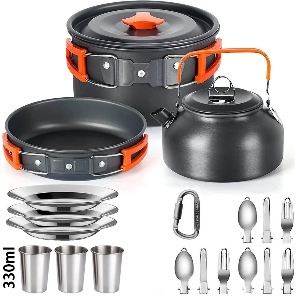 Camping Cookware & Tableware Set - Cook Anywhere, Anytime