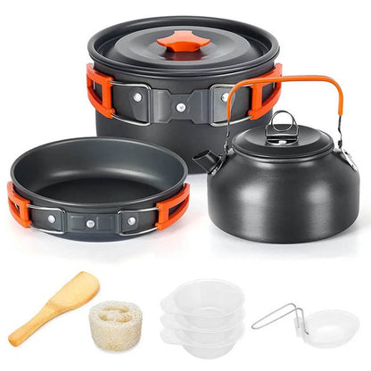 Camping Cookware & Tableware Set - Cook Anywhere, Anytime