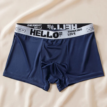 5pcs Ice Silk Men's Boxer Shorts - Hello Sexy