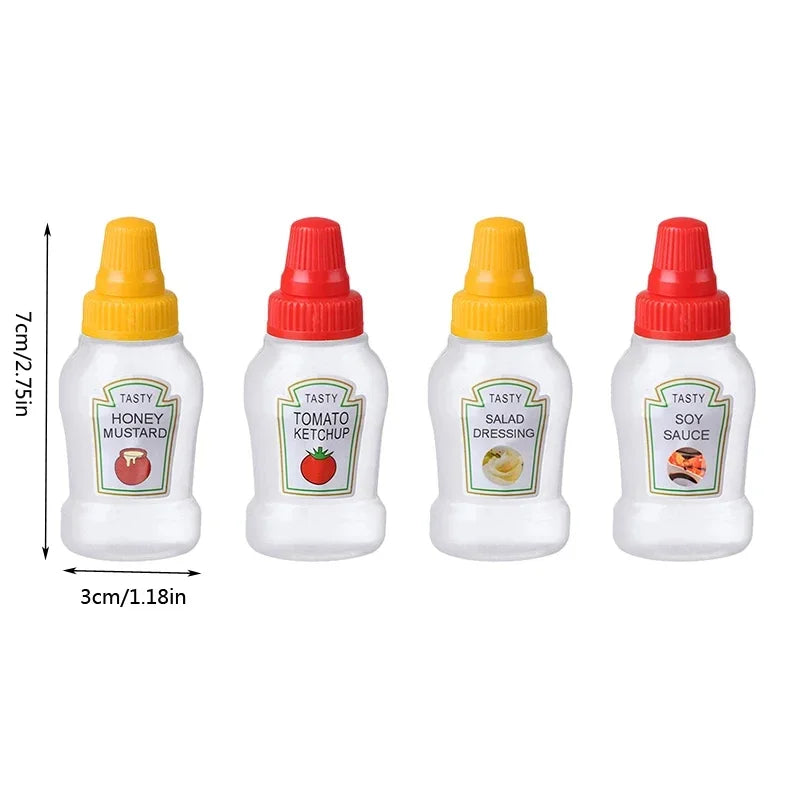 25ml Mini Condiment Squeeze Bottles - Reduce the Clutter