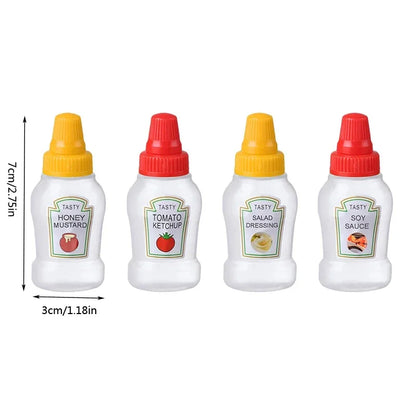 25ml Mini Condiment Squeeze Bottles - Reduce the Clutter