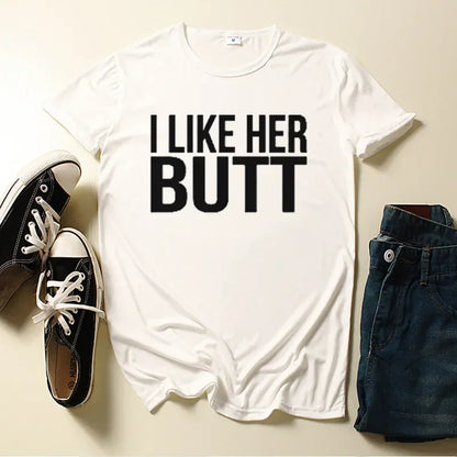 Couples T-Shirt Set: "I Like His Beard, I Like Her Butt"