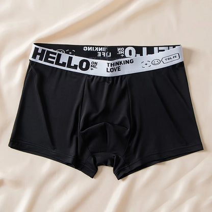 5pcs Ice Silk Men's Boxer Shorts - Hello Sexy