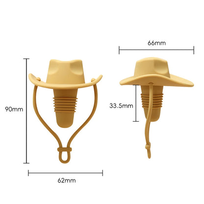 Creative Silicone Cowboy Hat Bottle Stoppers - Keep Your Beverages Fresh in Style