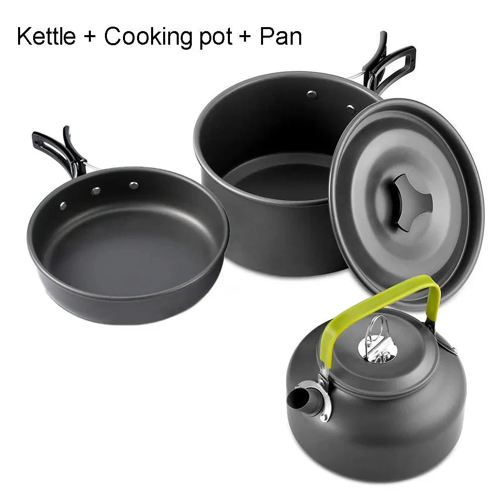 Camping Cookware & Tableware Set - Cook Anywhere, Anytime