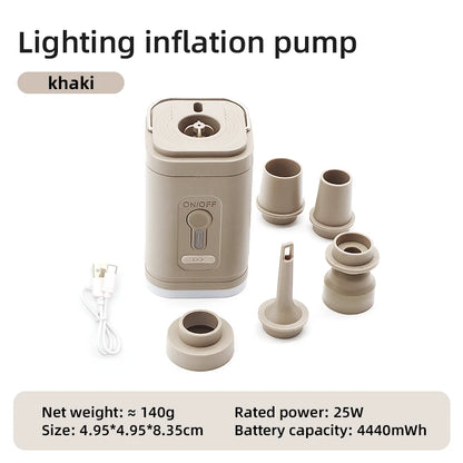 3-in-1 Mini Wireless Electric Air Pump with Lights - Pump it Up