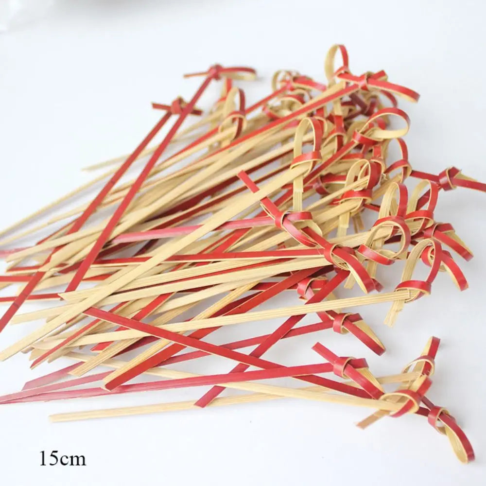 100-Pack Bamboo Knot Cocktail Picks