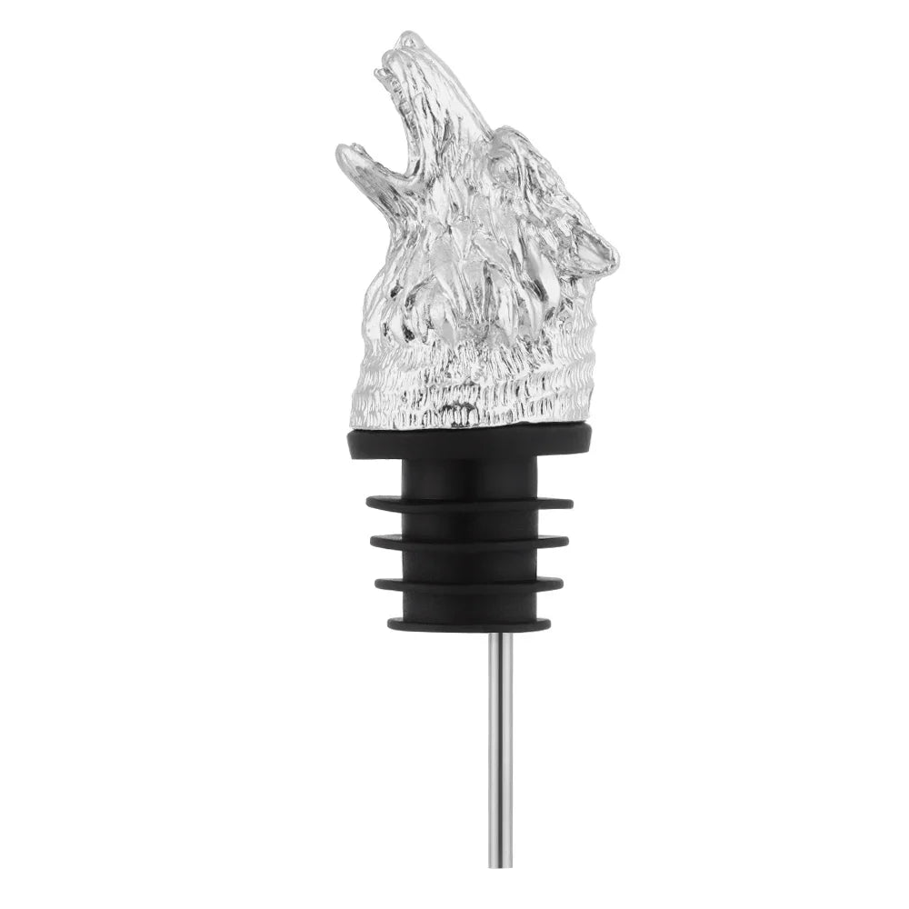 Wolf Head Wine Pourer Stopper - Premium Wine Accessory