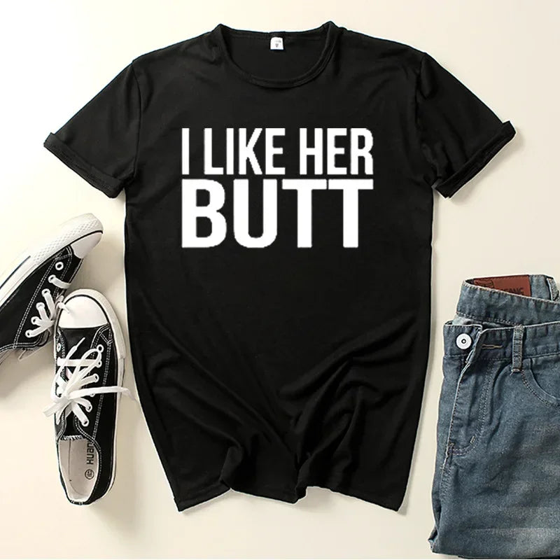 Couples T-Shirt Set: "I Like His Beard, I Like Her Butt"