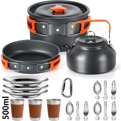 Camping Cookware & Tableware Set - Cook Anywhere, Anytime