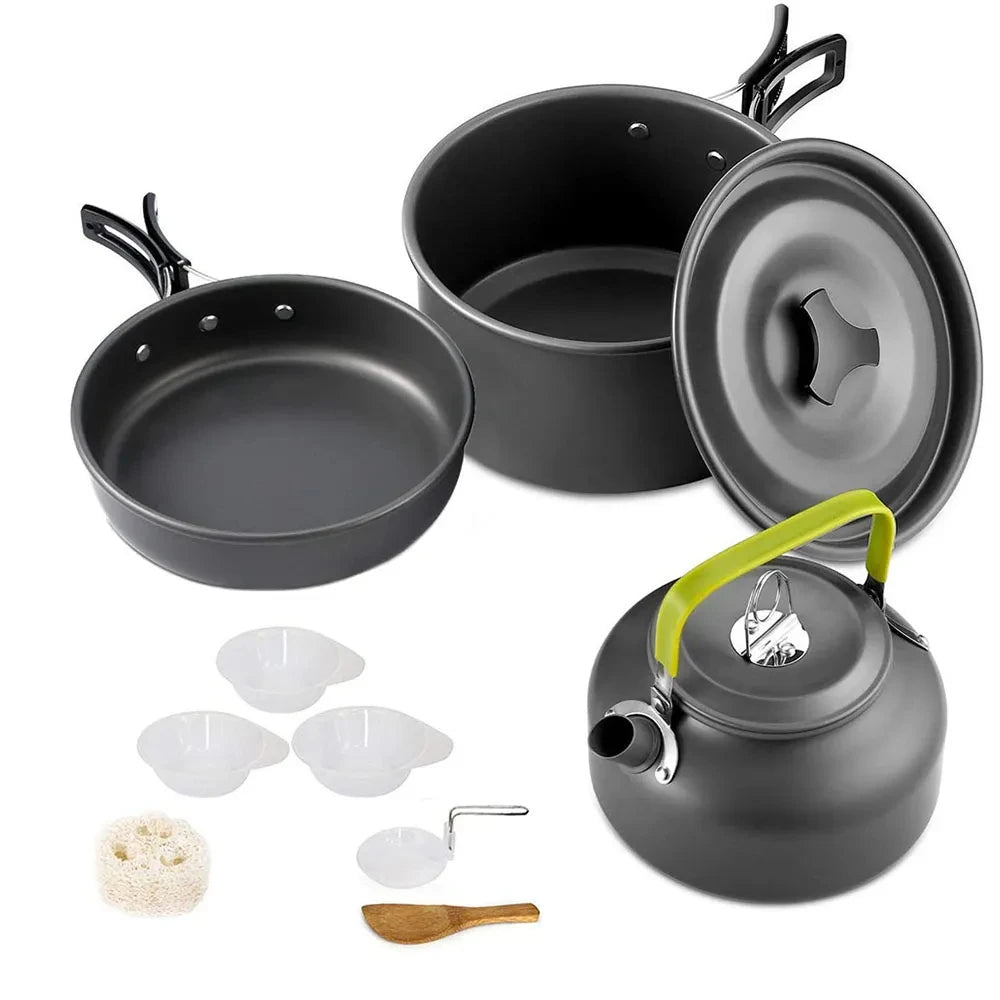 Camping Cookware & Tableware Set - Cook Anywhere, Anytime