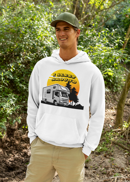 I Sleep Around Hooded Sweatshirt - Wander, Camp, Repeat!